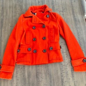 dELiA*s limited collection Wool Vibrant Orange Pea Coat